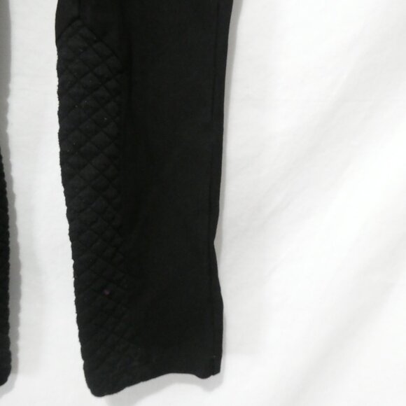 THYME | small | Black Maternity Leggings With Quilted Leg Bottoms - Picture 9 of 16